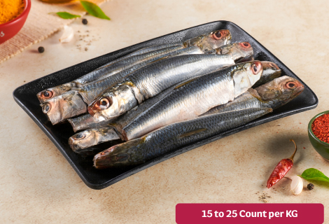 Sardine (Mathi) - Whole, Cleaned